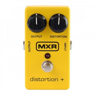 Dunlop MXR M104 Distortion + Pedal and Output Controls, Footswitch, and On/Off LED Indicator