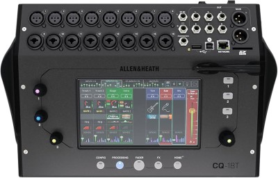 Allen & Heath CQ-18T 16-channel Digital Mixer with 16 Mic Preamps, Touchscreen, Effects, USB Audio Interface, Wi-Fi, and Bluetooth