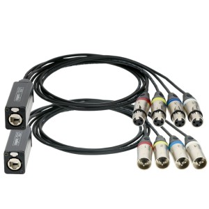 Klotz CATLink MINI 4-channel multicore adapter set, etherCON F to 4 x XLR 3p Male